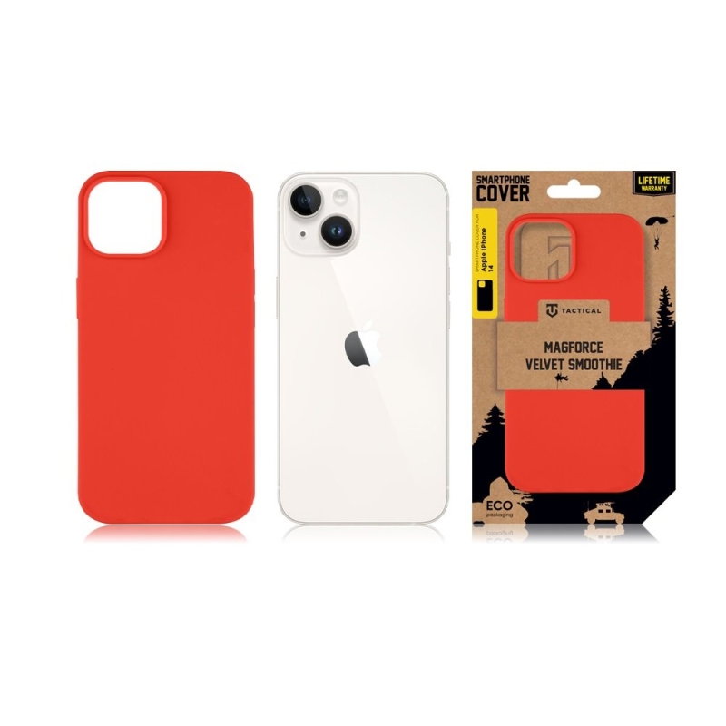 Taktikai MagForce bársony Smoothie borító Apple iPhone 14 Chilli készülékhez