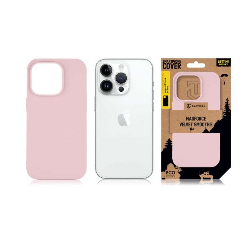 Taktikai MagForce bársony Smoothie borító Apple iPhone 14 Pro rózsaszín párduchoz