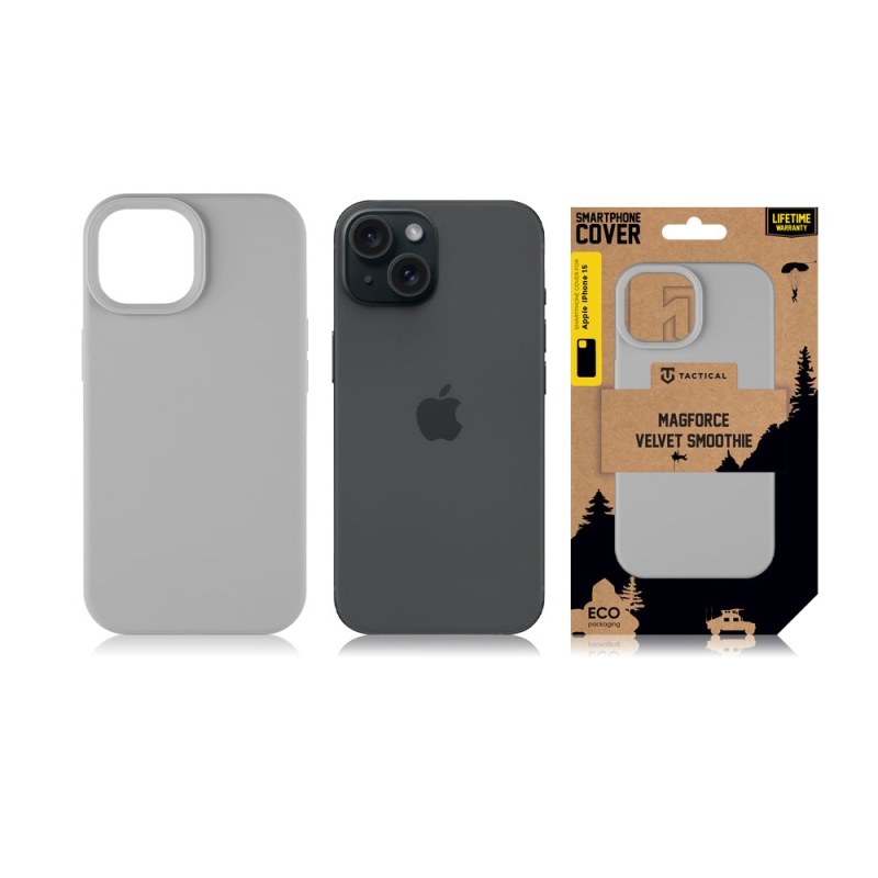 Taktikai MagForce bársony Smoothie borító Apple iPhone 15 ködös készülékhez