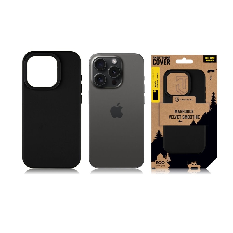 Tactical MagForce bársony Smoothie borító Apple iPhone 15 Pro aszfalthoz