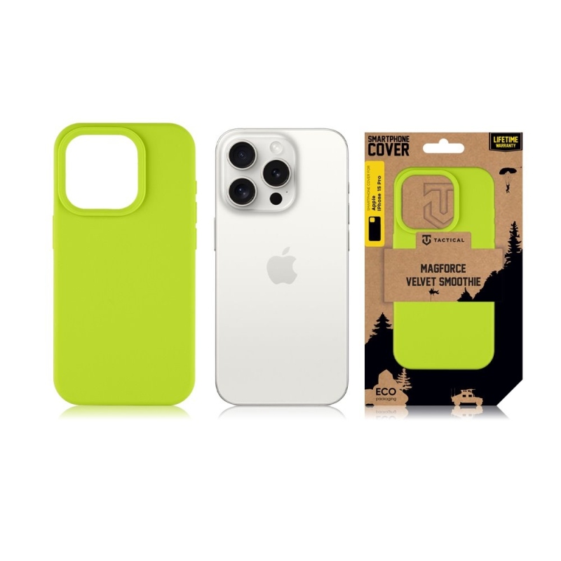 Taktikai MagForce bársony Smoothie borító Apple iPhone 15 Pro Avokádóhoz