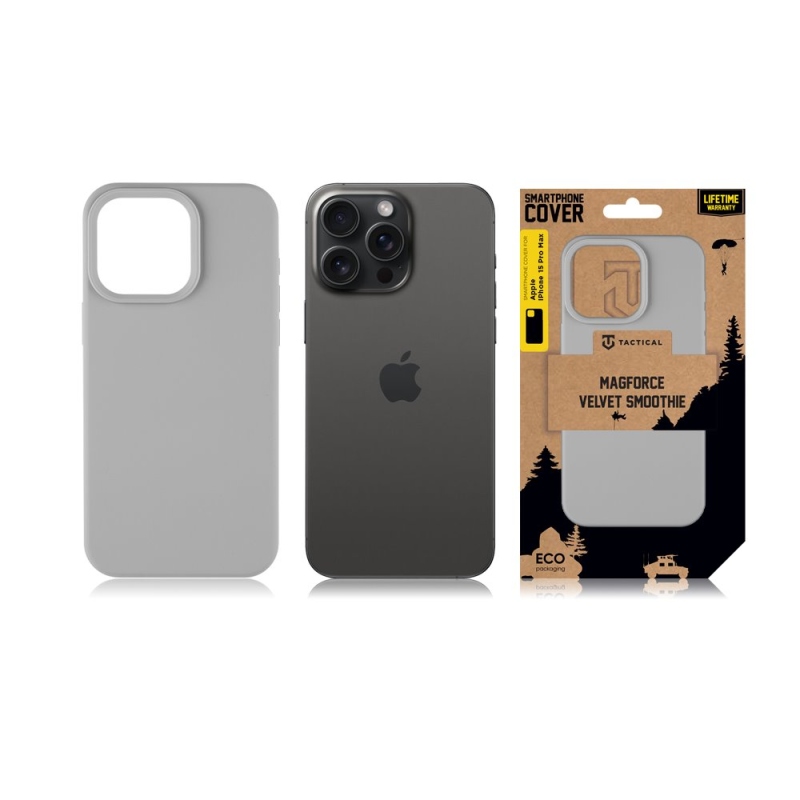 Taktikai MagForce bársony Smoothie borító Apple iPhone 15 Pro Max ködös készülékhez