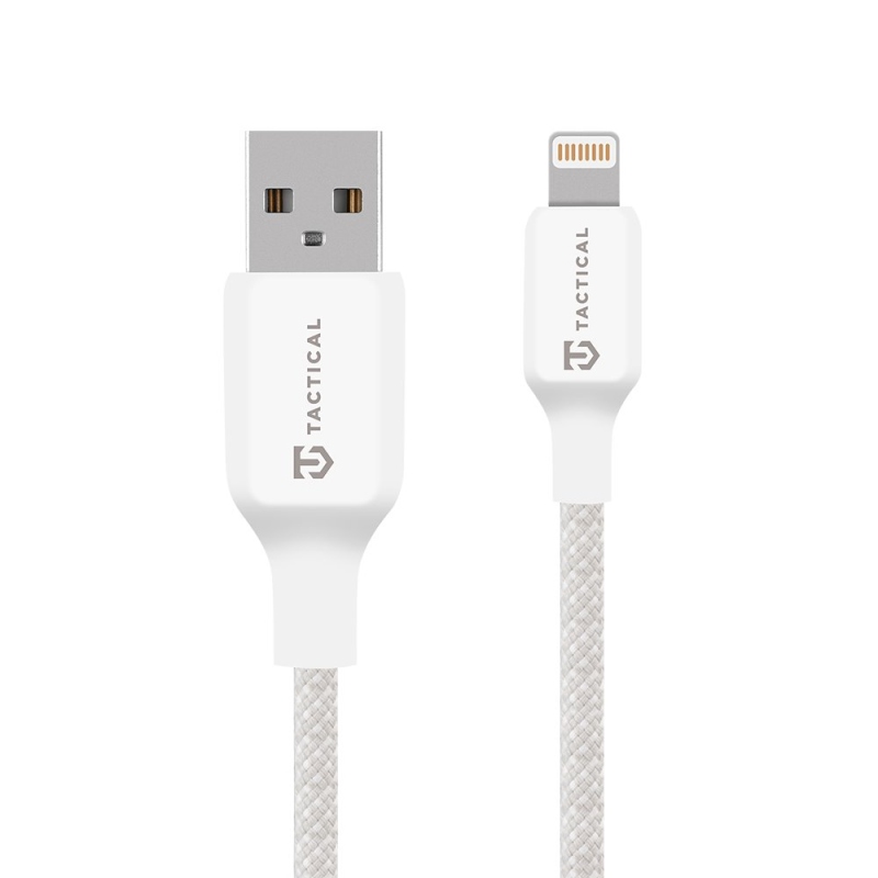 Taktikai varrószál kábel USB-A / villám 2m fehér
