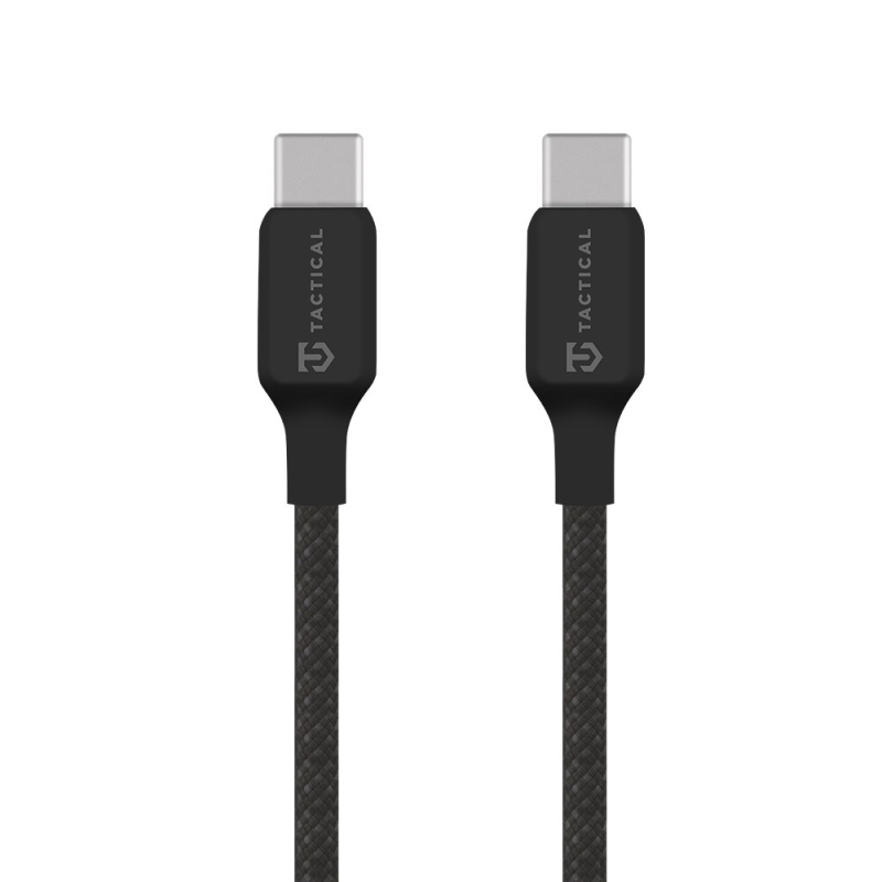 Taktikai öltés menetes kábel USB-C/USB-C 0,3m fekete