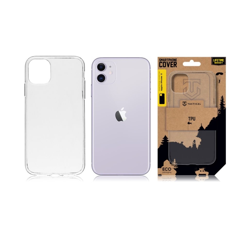 Taktikai TPU borítás Apple iPhone 11 készülékhez - átlátszó