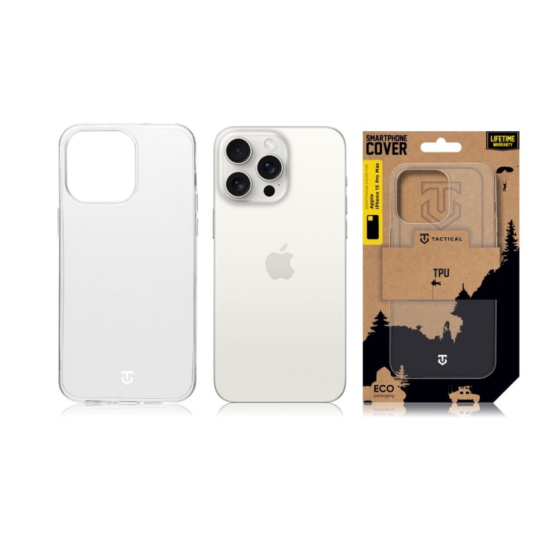 Taktikai TPU borítás Apple iPhone 15 Pro Max készülékhez - átlátszó