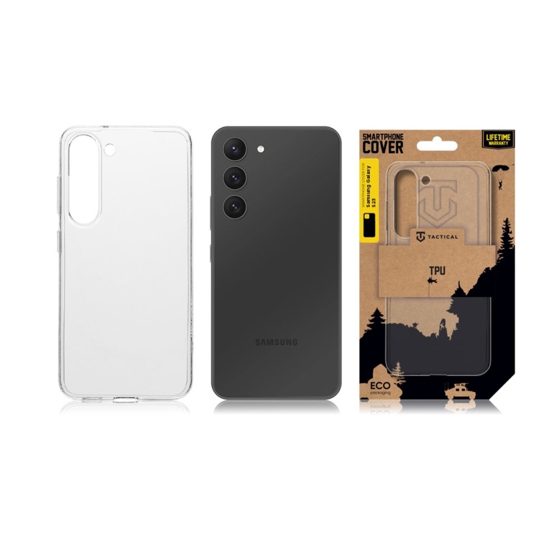 Taktikai TPU borítás Samsung Galaxy S23-hoz - átlátszó