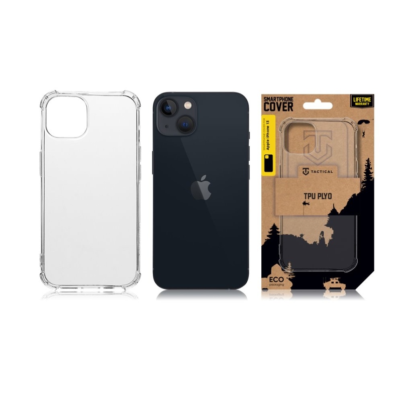 Taktikai TPU Plyo borítás Apple iPhone 13 készülékhez - átlátszó
