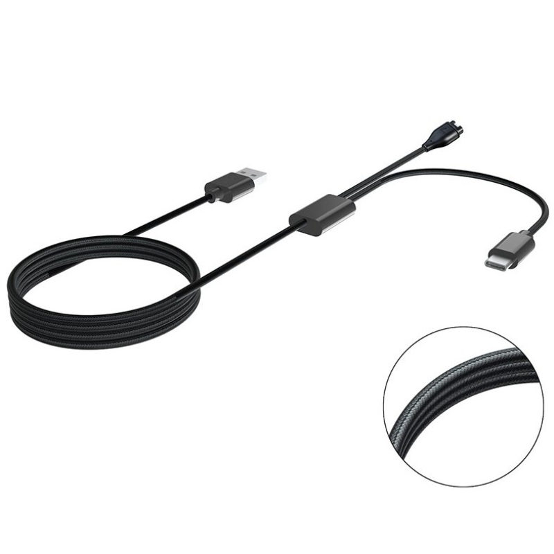 Taktikai USB töltő- és adatkábel 2in1 Garmin Fenix 7 + USB-C számára