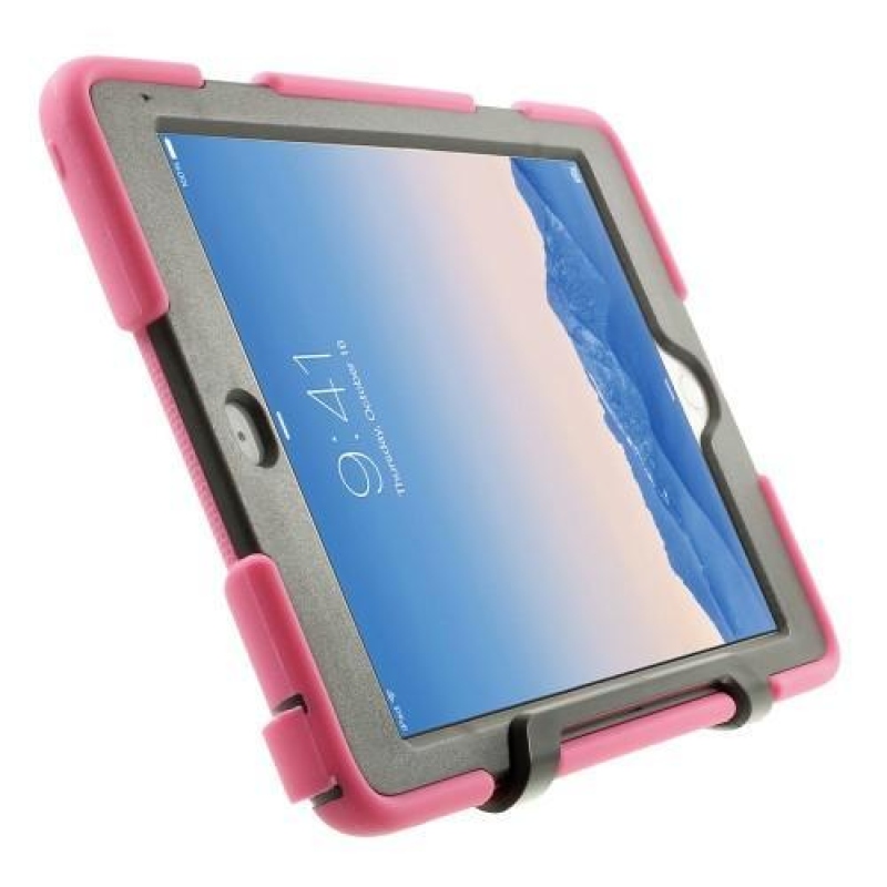 Tarry hibrid tartós tok állvánnyal iPad Air 2 készülékhez - rózsaszín
