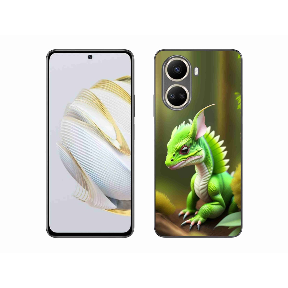 Gél borítás mmCase a Huawei Nova 10 SE számára - zöld sárkány