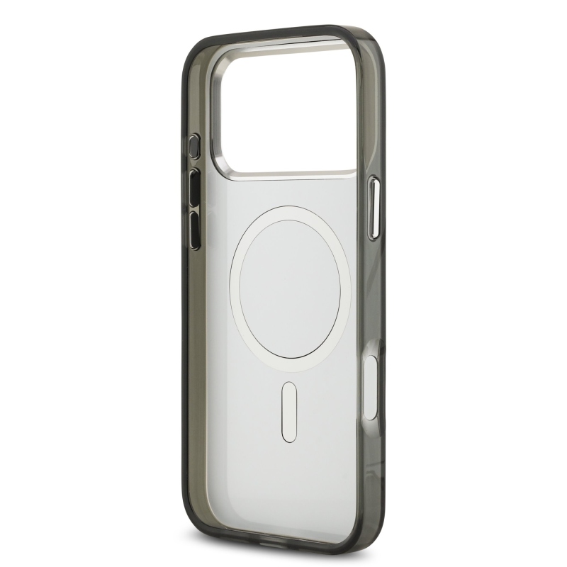 Karl Lagerfeld IML Aquarelle Karl és Choupette hátlapi borító iPhone 17 Pro-hoz Fekete