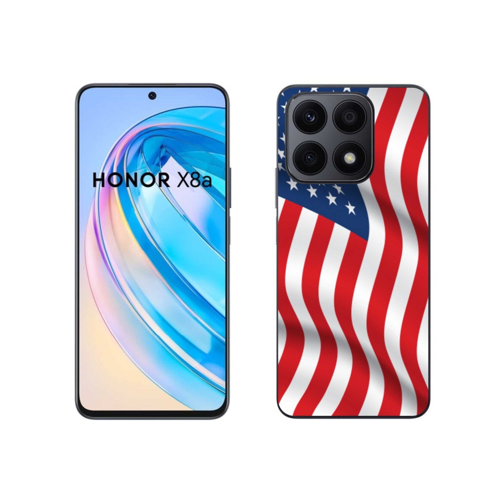 Gél borító mmCase a Honor X8a számára - amerikai zászló