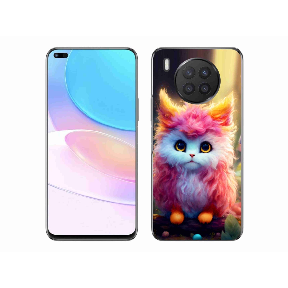 Gél borító mmCase a Huawei Nova 8i számára - aranyos cica 5