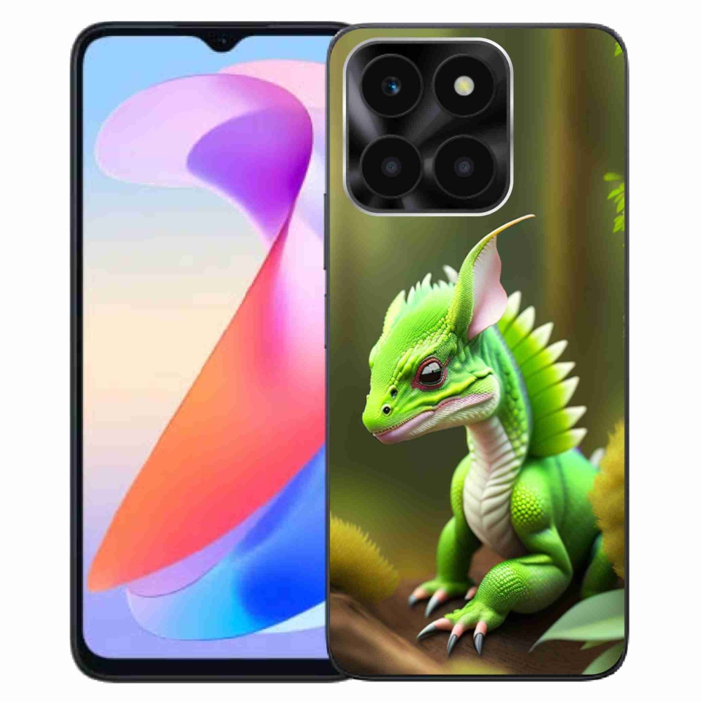 Zselés borítás mmCase a Honor X6a számára - zöld sárkány