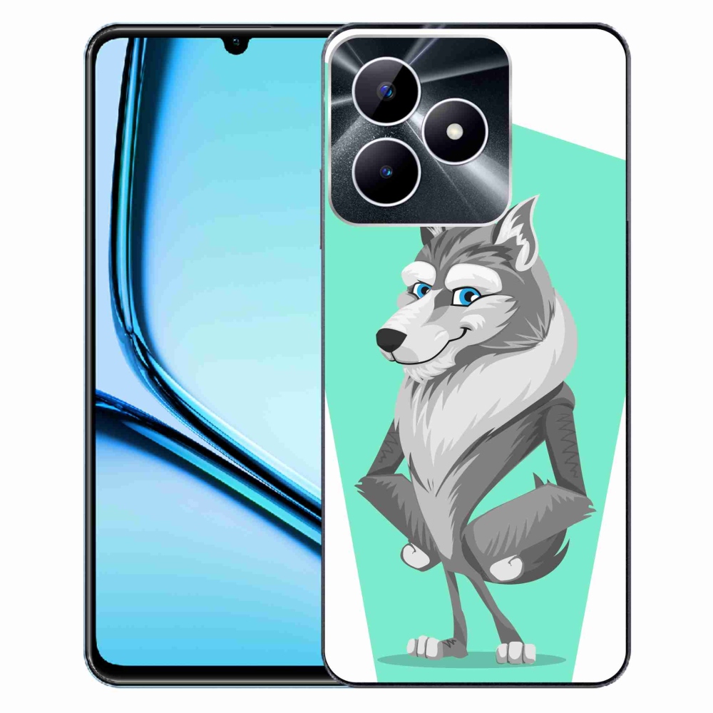 Zselés borító mmCase a Realme Note 50 készülékhez - rajzfilmfarkas