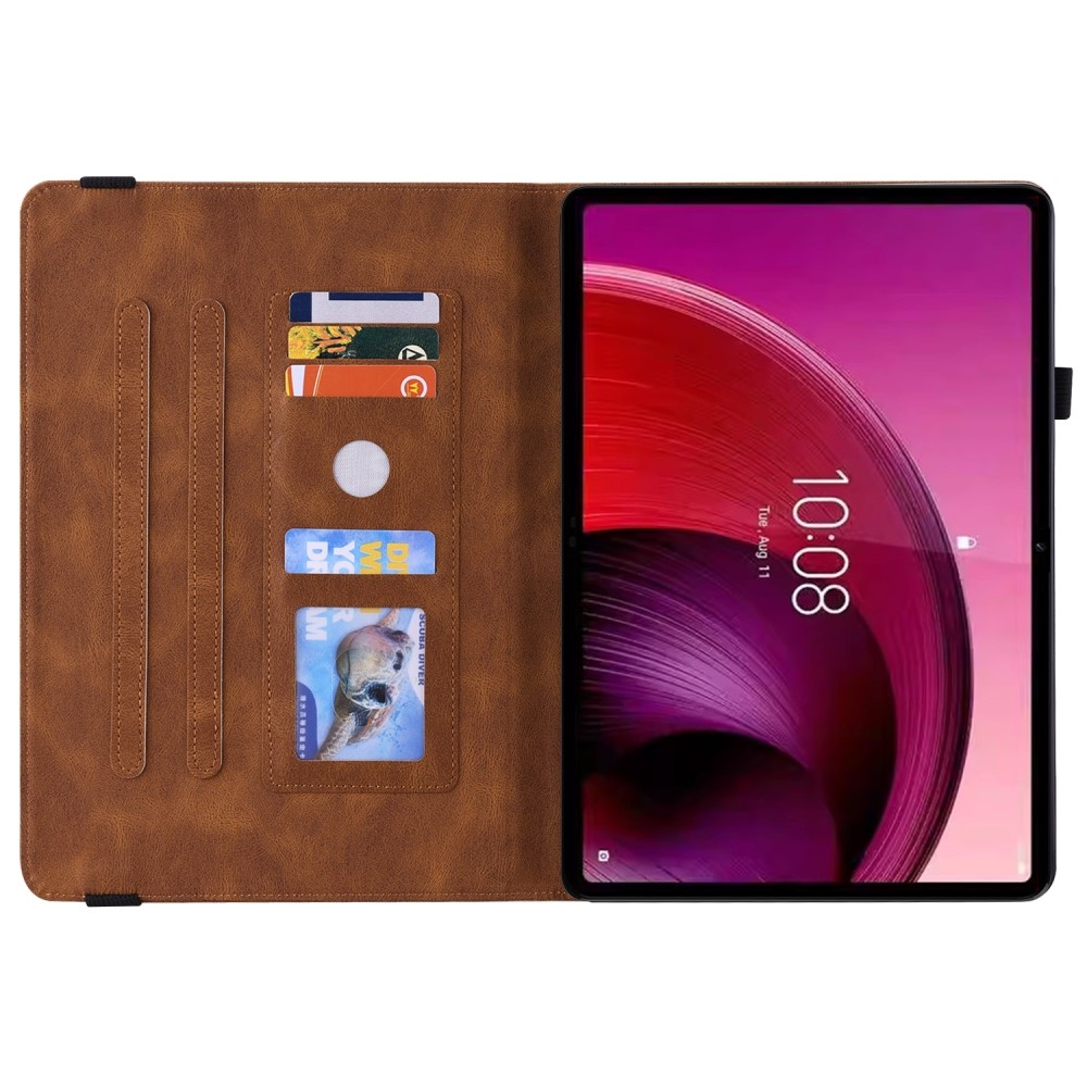 Impresszum záró tok a Lenovo Tab M10 5G-hez - barna