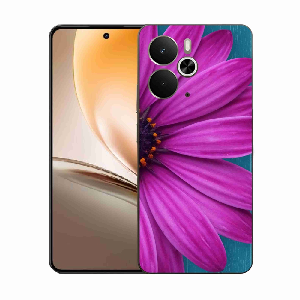 Zselés borítás mmCase a Realme 14 5G készülékhez - lila margaréta