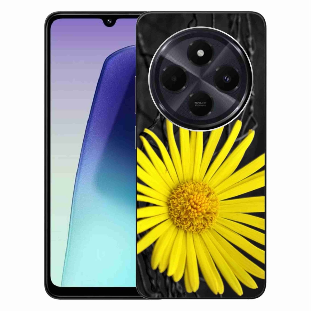 Gél borítás mmCase a Xiaomi Redmi 14C/Poco C75-hez - sárga virág