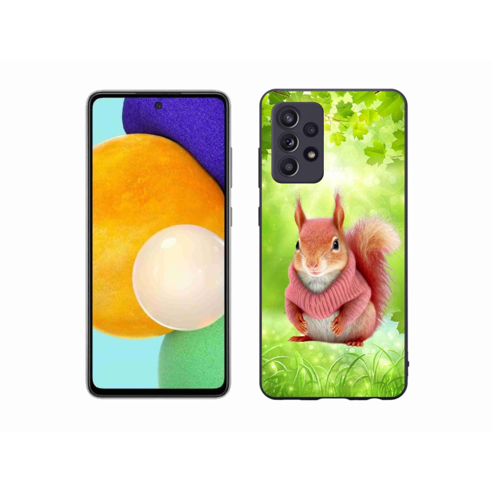 Zselés borítás mmCase Samsung Galaxy A52s 5G - mókus pulóverben