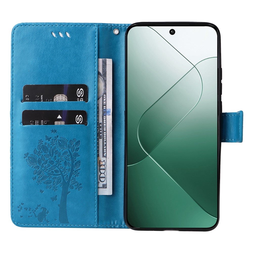 Fák könyve tok Xiaomi 14 - kék