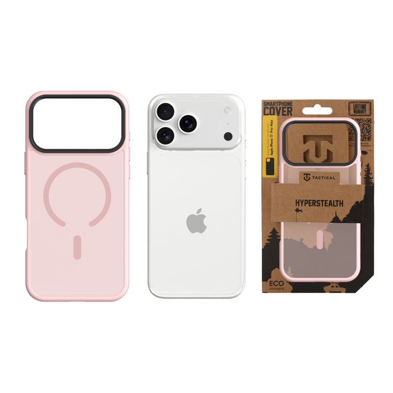 Taktikai MagForce Hyperstealth borító iPhone 17 Pro Max rózsaszín párduchoz