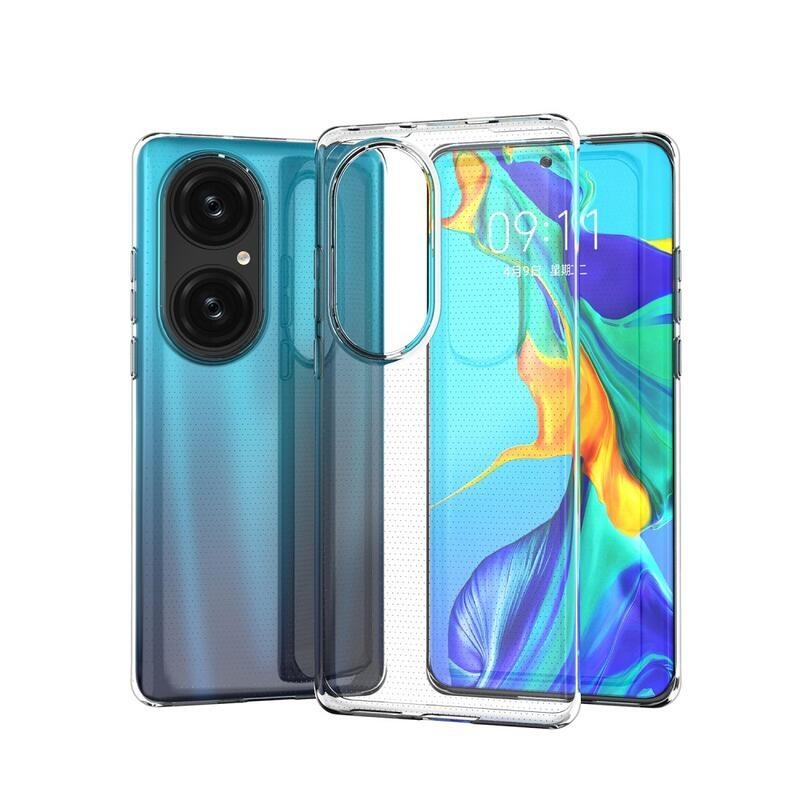 Vékony, átlátszó zselés tok a Huawei P50 Pro készülékhez - átlátszó