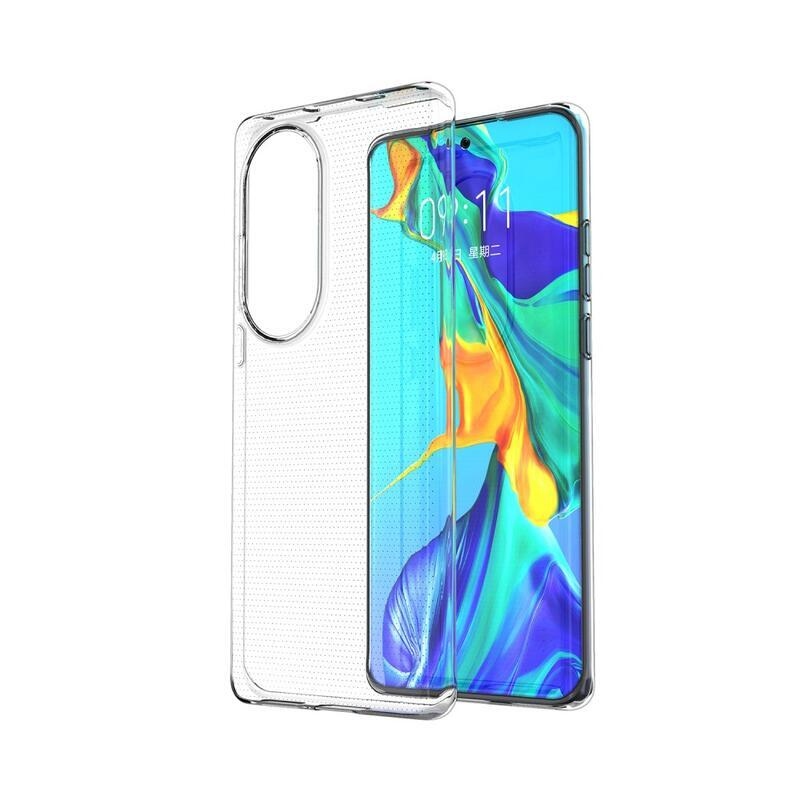 Vékony, átlátszó zselés tok a Huawei P50 Pro készülékhez - átlátszó