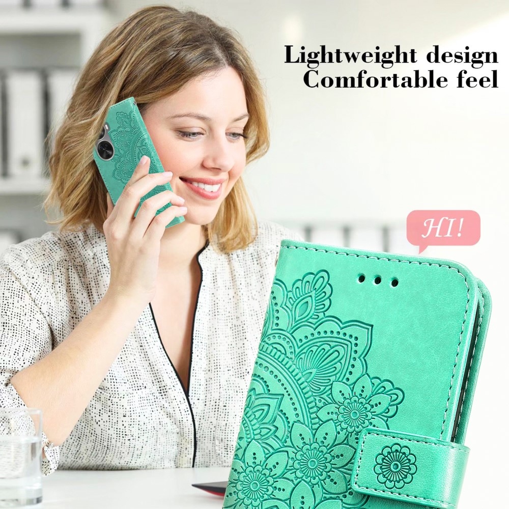 Mandala könyv tok a Huawei Nova 12 SE-hez - teáskék színben