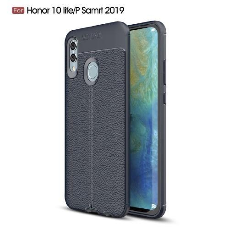 Szövegálló zselés tok Honor 10 Lite és Huawei P Smart (2019) készülékhez - sötétkék
