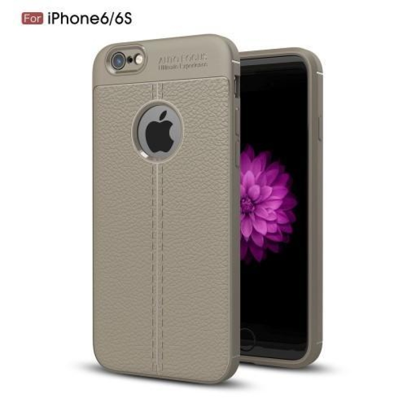 Texturált zselés tok iPhone 6 és 6s készülékhez - szürke