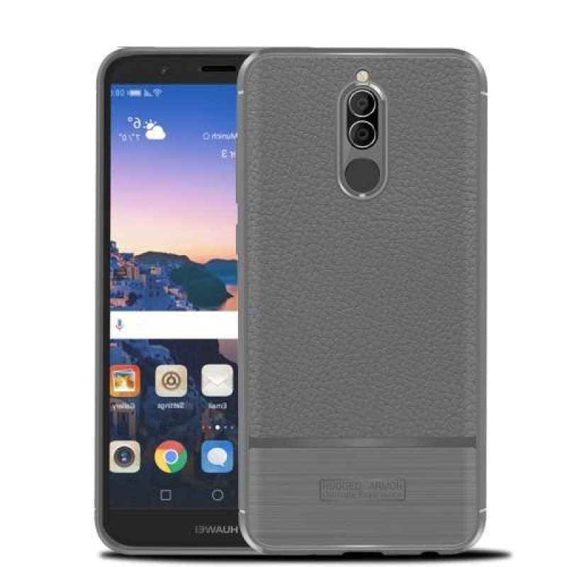 Texturált zselés tok megerősített peremmel a Huawei Mate 10 Lite készülékre - szürke
