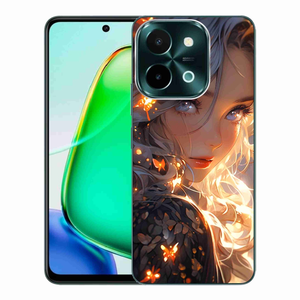 Gél borító mmCase a Vivo Y28-on - lány és pillangók
