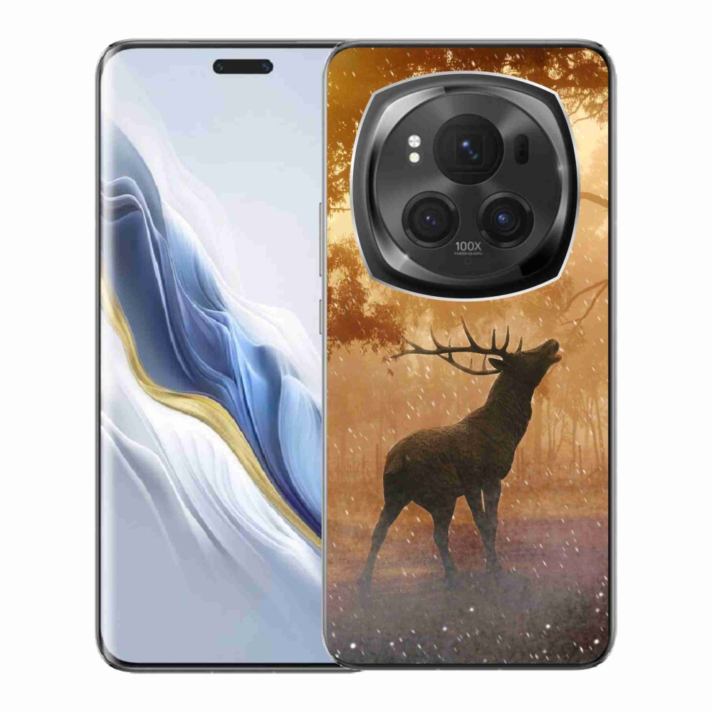 Zselés borítás mmCase a Honor Magic 6 Pro 5G számára - szarvas a vadászaton
