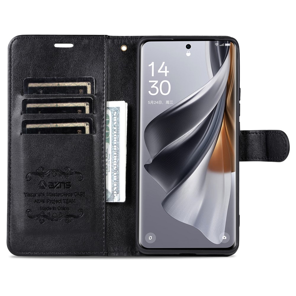 AZNS könyv tok a Xiaomi Redmi Note 14 Pro 5G/Poco X7 5G számára - fekete