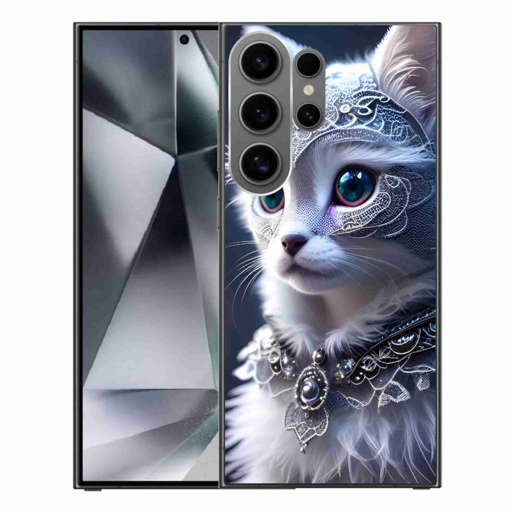 Gél védőhuzat mmCase Samsung Galaxy S24 Ultra - fehér macska