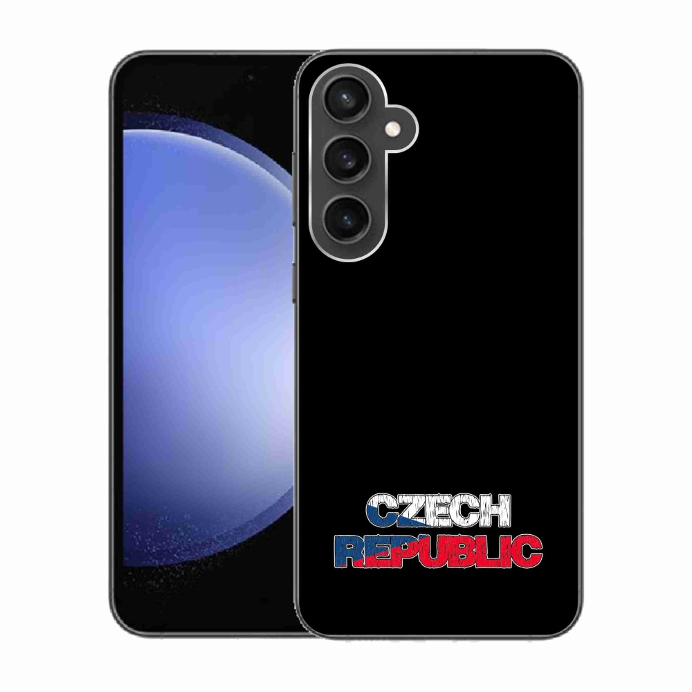 Gél borítás mmCase Samsung Galaxy S23 FE - Csehország fekete háttérrel