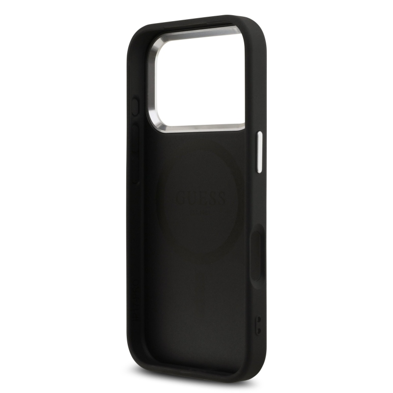 Guess 4G MagSafe hátlap iPhone 17 Pro-hoz Fekete