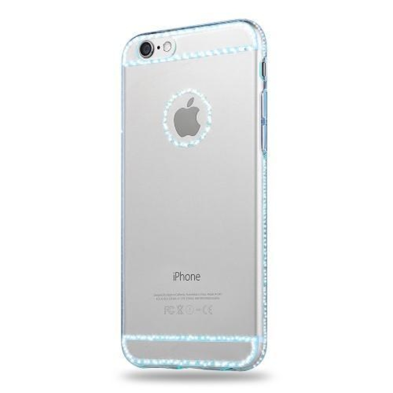 Vékony zselés tok textúrával iPhone 6s Plus és 6 Plus készülékhez - kék