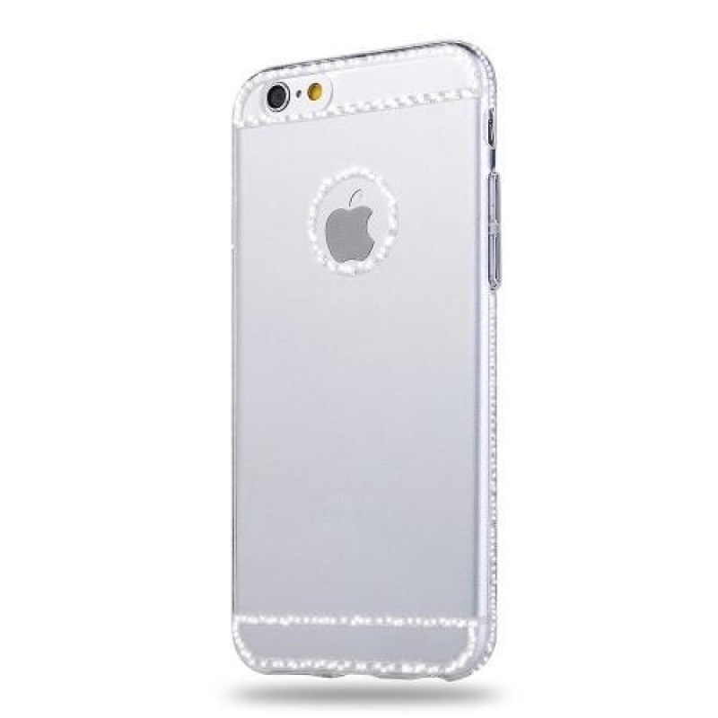 Vékony zselés tok textúrával iPhone 6s Plus és 6 Plus készülékhez - ezüst színben
