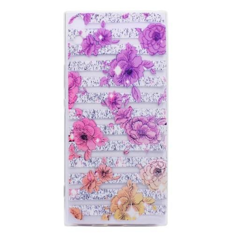 Vékony zselés tok a Sony Xperia XA1 Ultra készülékhez - virágok