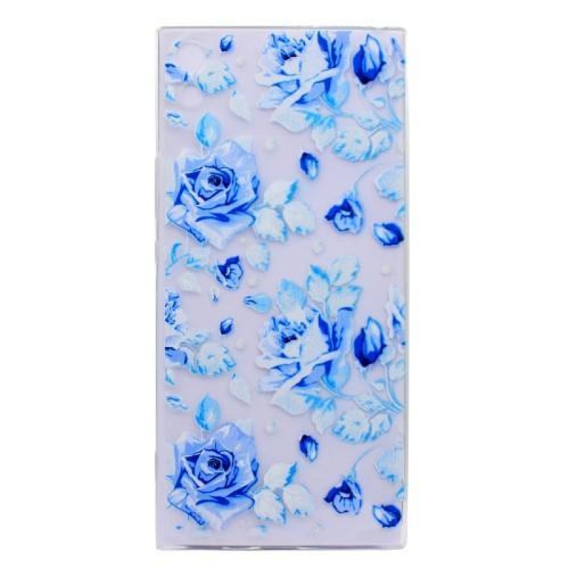 Vékony zselés tok Sony Xperia XA1 Ultra készülékhez - kék rózsa
