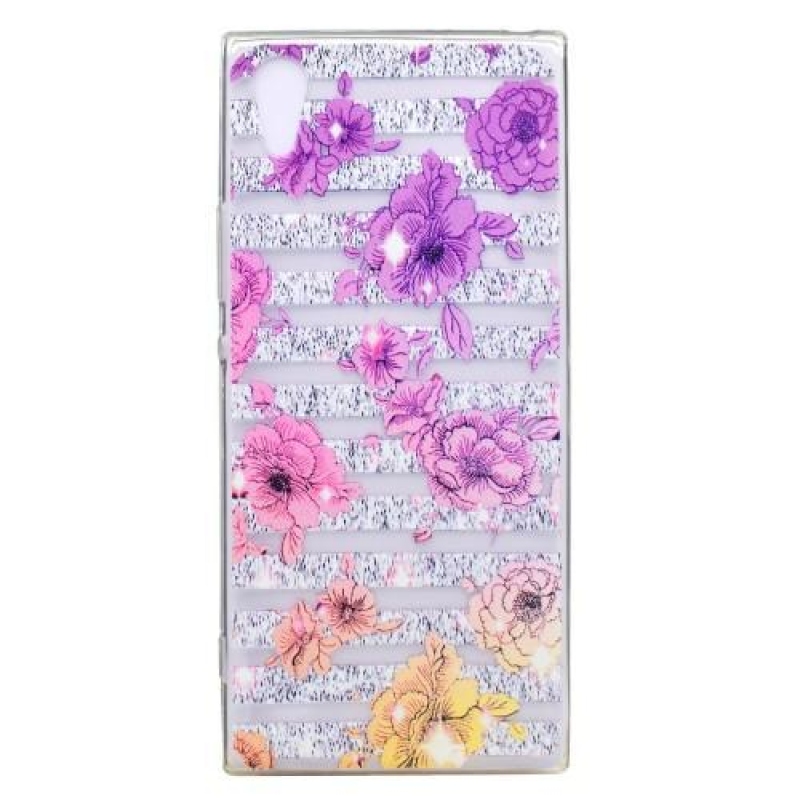 Vékony gél tok a Sony Xperia XA1 készülékhez - virágok