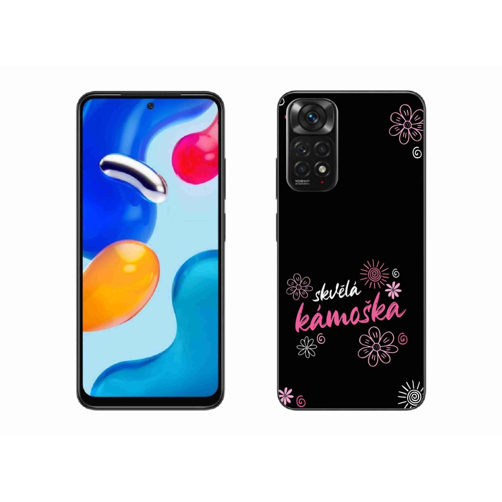 Gél borító mmCase a Xiaomi Redmi Note 11 4G - nagyszerű haver fekete háttérrel