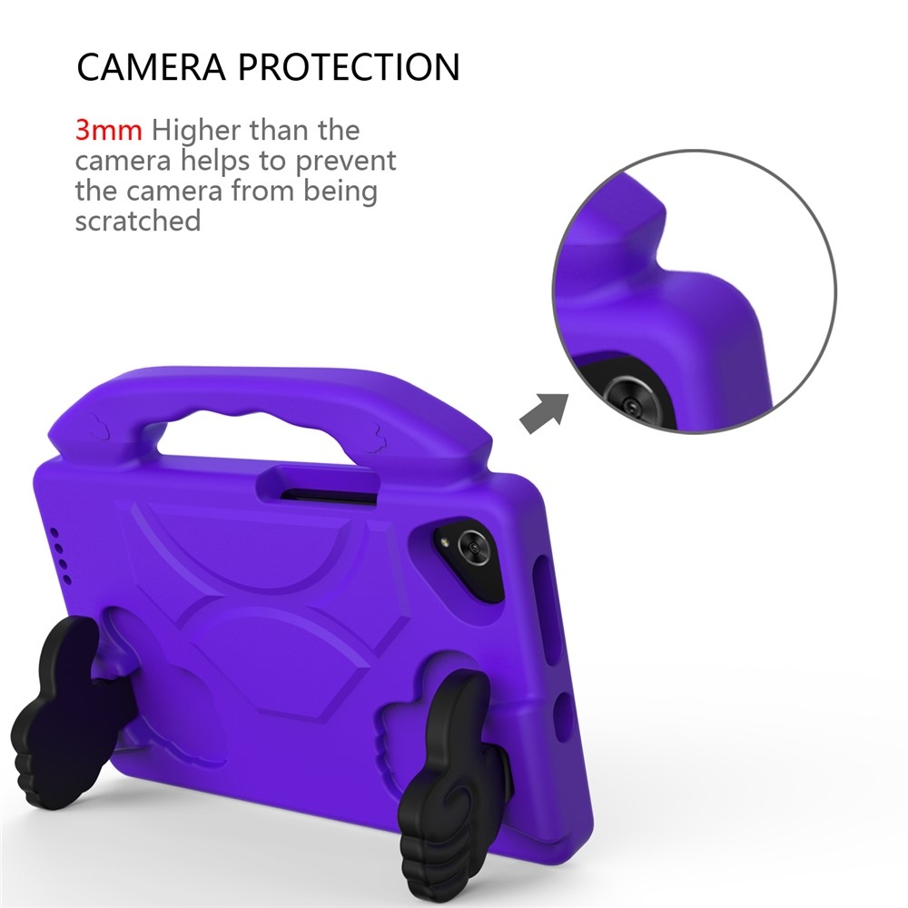 Tartós EVA hüvelykujjas tok markolattal Samsung Galaxy Tab A11/Tab A9 táblagéphez - lila