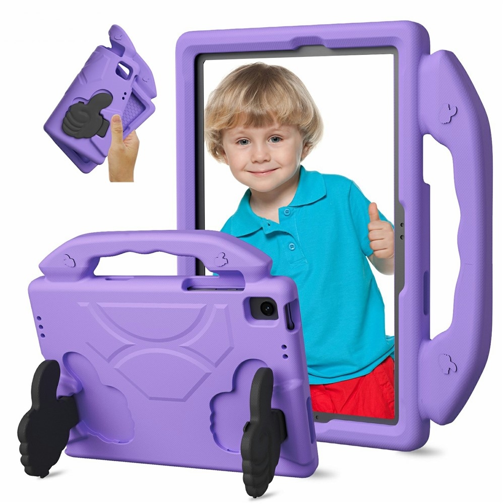 Tartós EVA hüvelykujjas tok markolattal Samsung Galaxy Tab A11+/Tab A9+ táblagéphez - lila