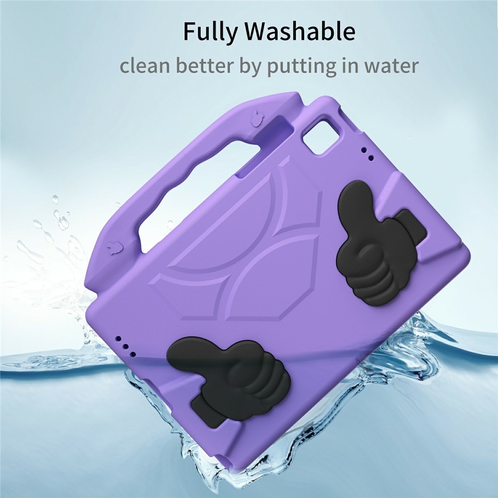 Tartós EVA hüvelykujjas tok markolattal Samsung Galaxy Tab A11+/Tab A9+ táblagéphez - lila