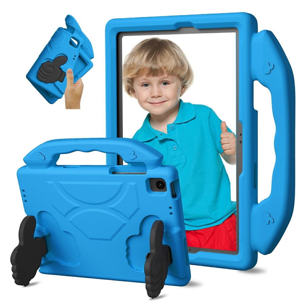 Tartós EVA hüvelykujjas tok markolattal Samsung Galaxy Tab A11+/Tab A9+ táblagéphez - kék