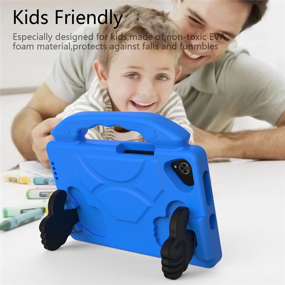 Tartós EVA hüvelykujjas tok markolattal Samsung Galaxy Tab A11/Tab A9 táblagéphez - kék