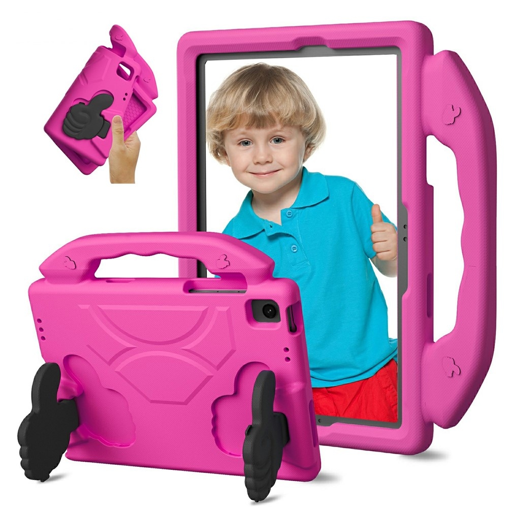 Hüvelykujjas EVA tartós táblagép tok markolattal Samsung Galaxy Tab A11+/Tab A9+ - rózsaszínű